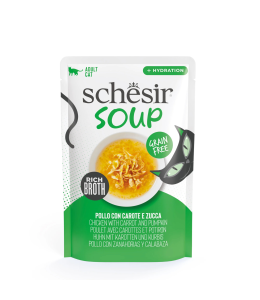 Schesir Soup Cat Wet Food In Soup Pouch Chicken With Pumpkin 40g